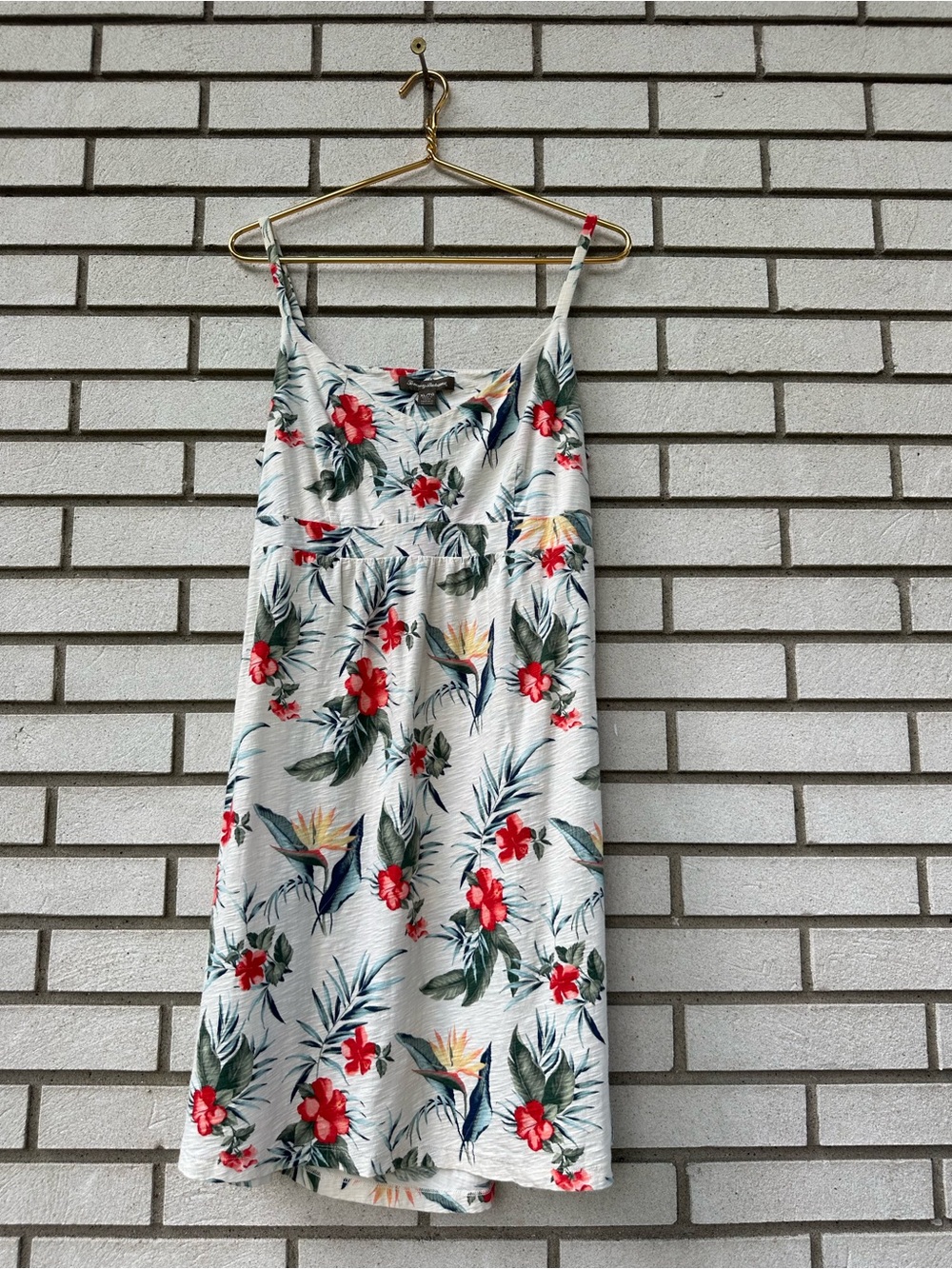 Tommy Bahama XL Tropical Bird Of Paradise Floral Open Back Cotton Sundress